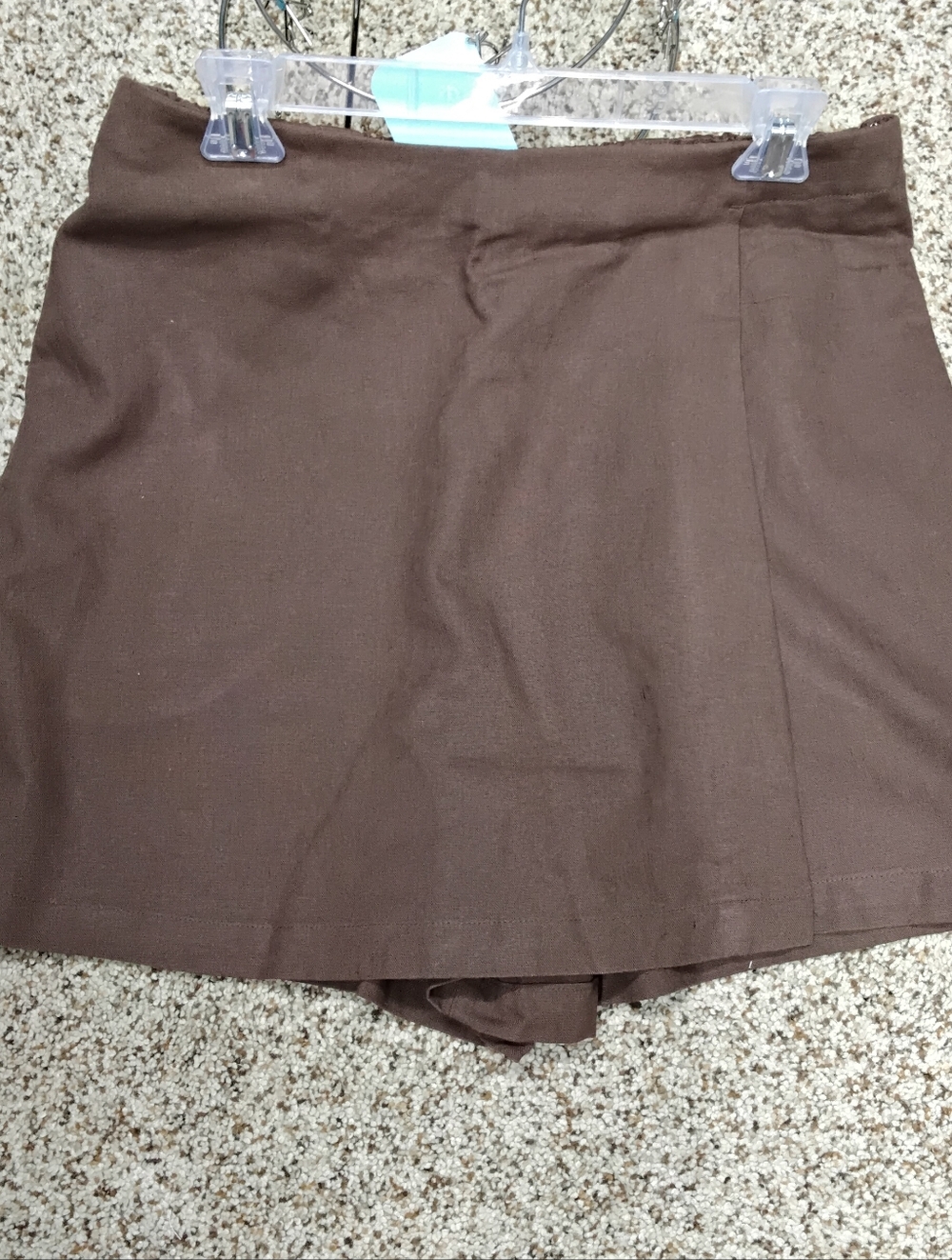 3926 Size 1X Rae Mode Women's Brown Skort - Classic Pull-On Style